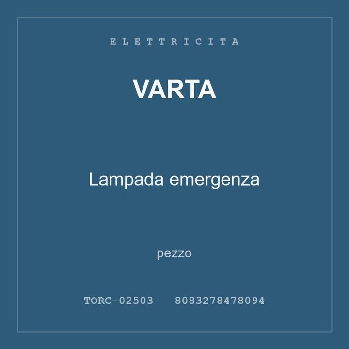 Varta Lampada emergenza — conf. 12 pz