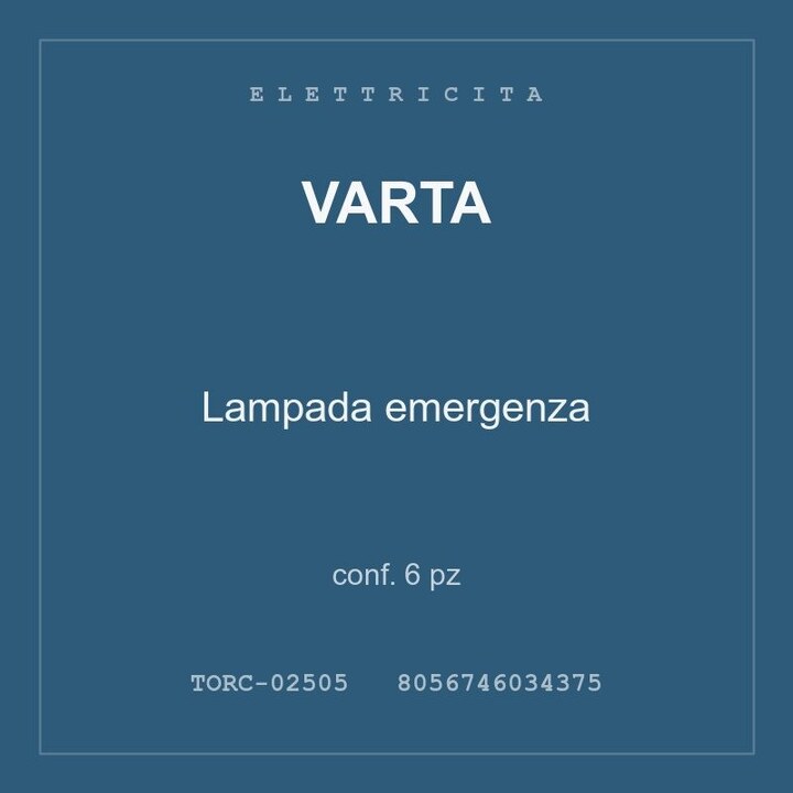 Varta Lampada emergenza — conf. 6 pz