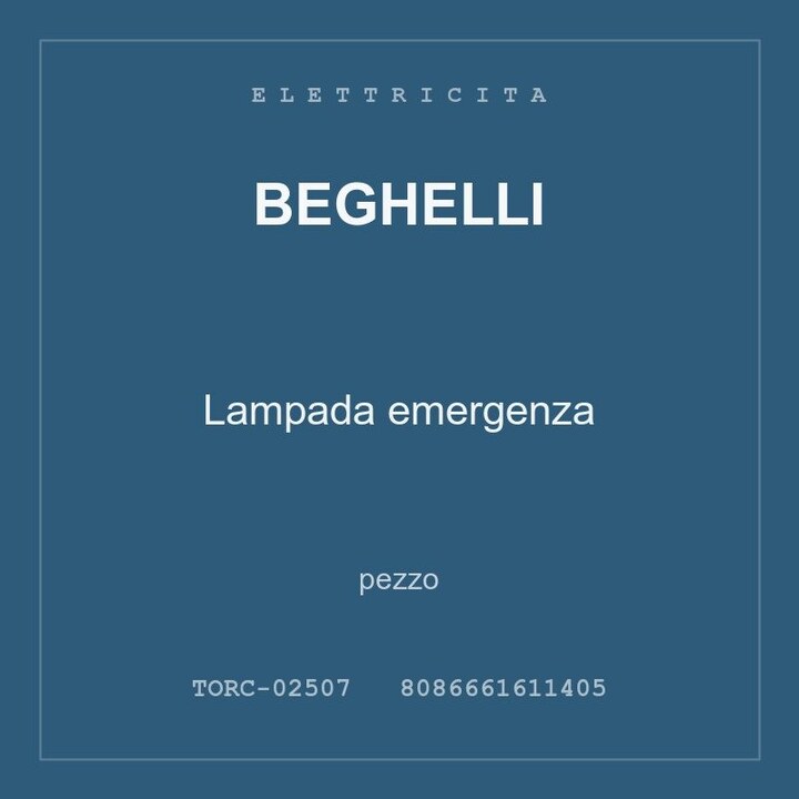 Beghelli Lampada emergenza — pezzo