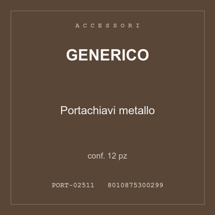 Generico Portachiavi metallo — conf. 12 pz