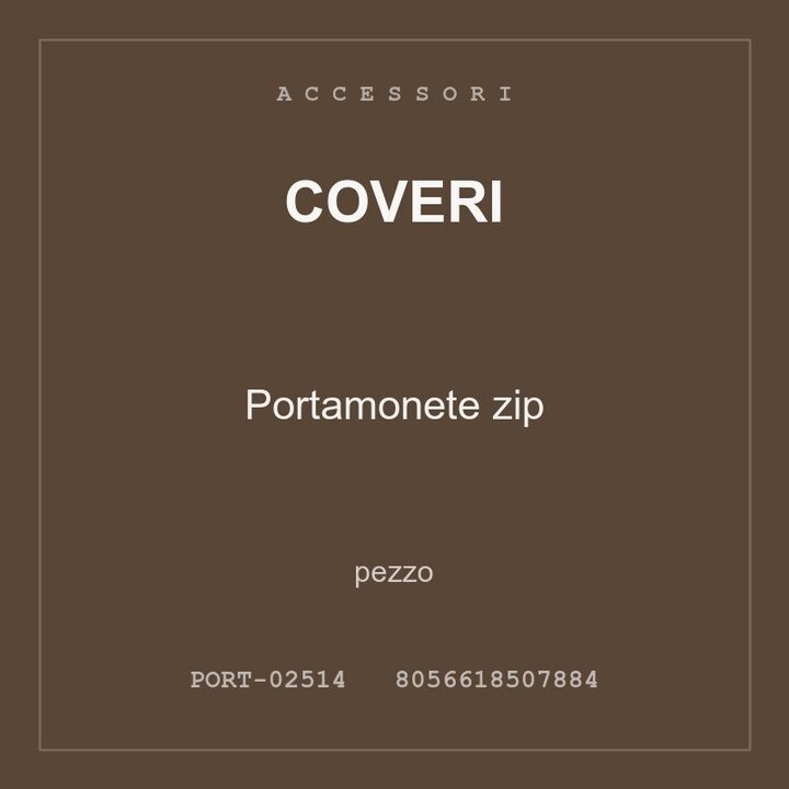 Coveri Portamonete zip — pezzo