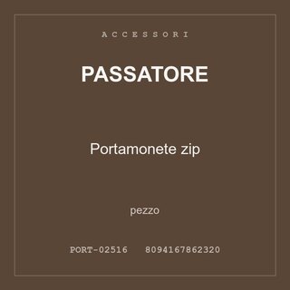 Passatore Portamonete zip — pezzo