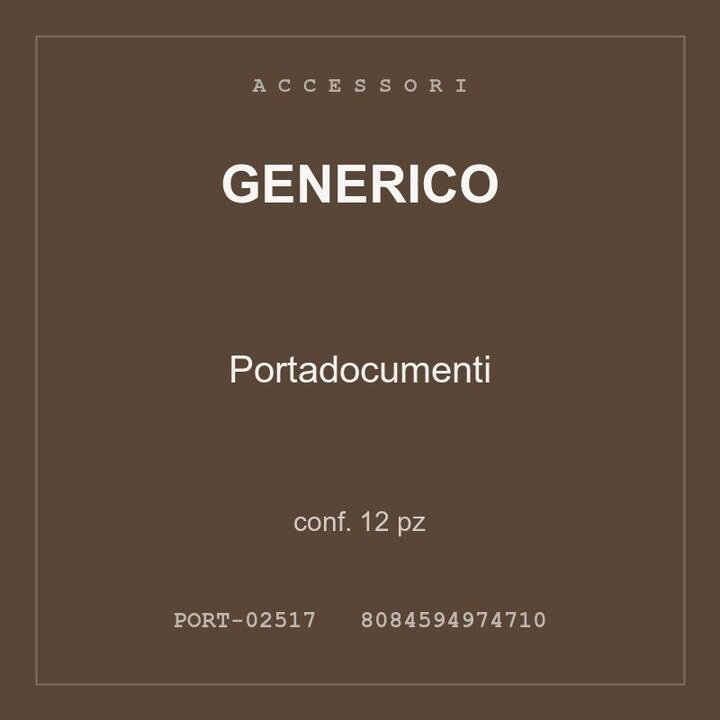 Generico Portadocumenti — conf. 12 pz