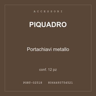 Piquadro Portachiavi metallo — conf. 12 pz