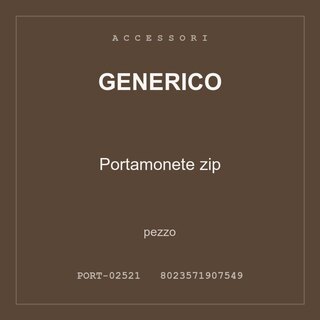 Generico Portamonete zip — pezzo