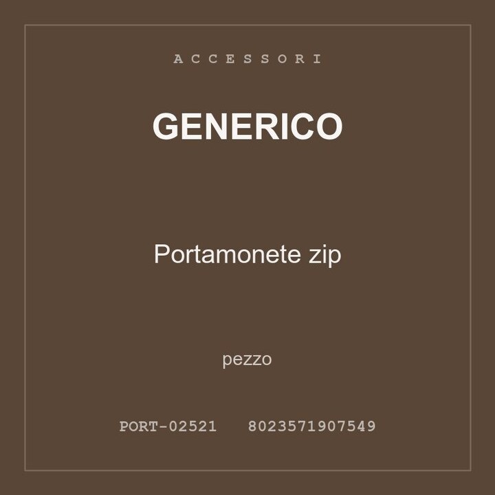 Generico Portamonete zip — pezzo