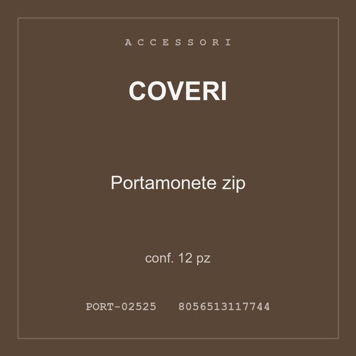 Coveri Portamonete zip — conf. 12 pz