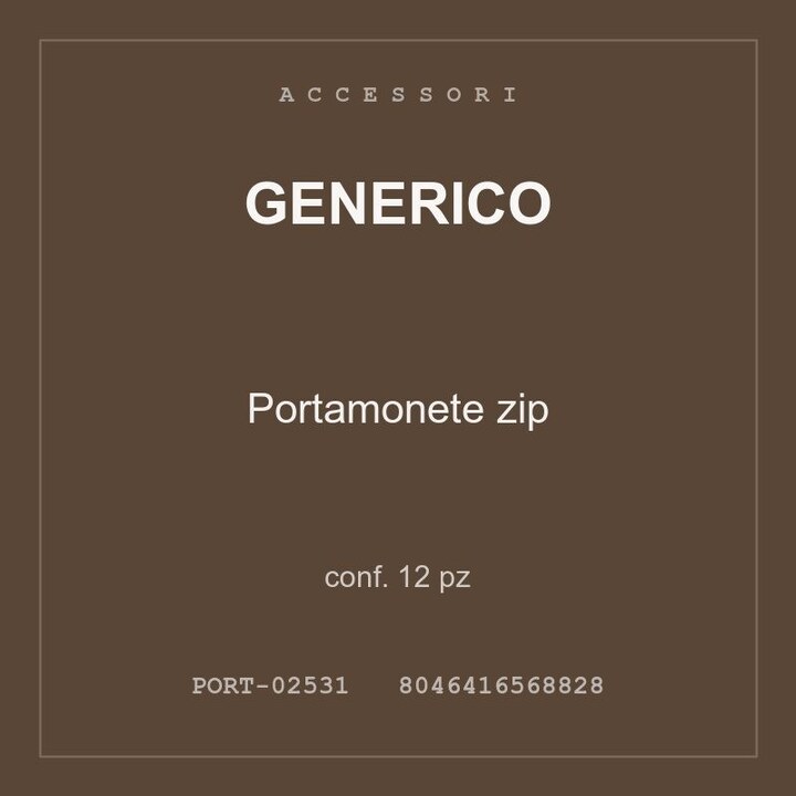 Generico Portamonete zip — conf. 12 pz