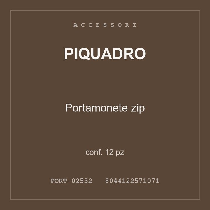 Piquadro Portamonete zip — conf. 12 pz