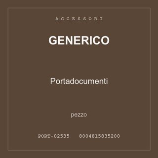 Generico Portadocumenti — pezzo