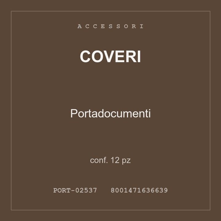 Coveri Portadocumenti — conf. 12 pz