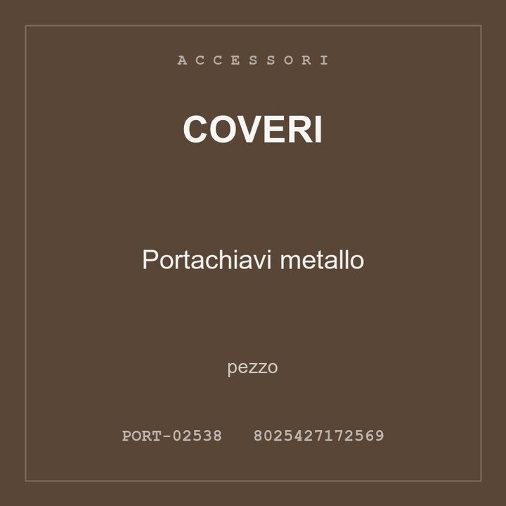 Coveri Portachiavi metallo — pezzo