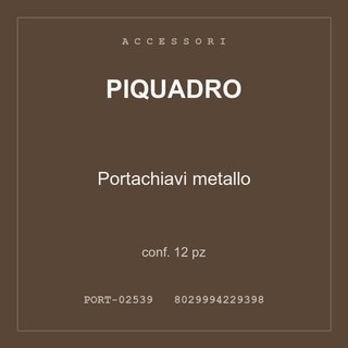 Piquadro Portachiavi metallo — conf. 6 pz
