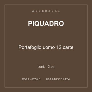 Piquadro Portafoglio uomo 12 carte — conf. 12 pz