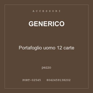 Generico Portafoglio uomo 12 carte — pezzo