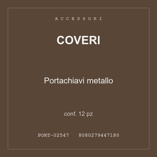 Coveri Portachiavi metallo — conf. 12 pz