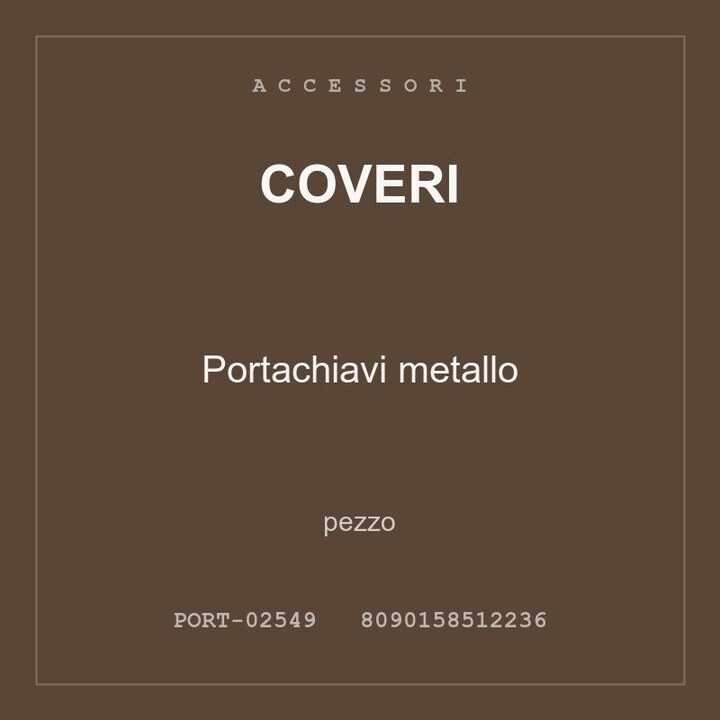 Coveri Portachiavi metallo — conf. 2 pz