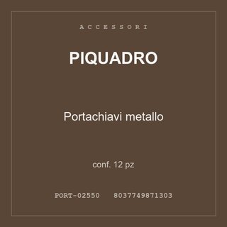 Piquadro Portachiavi metallo — conf. 15 pz