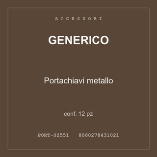 Generico Portachiavi metallo — conf. 6 pz