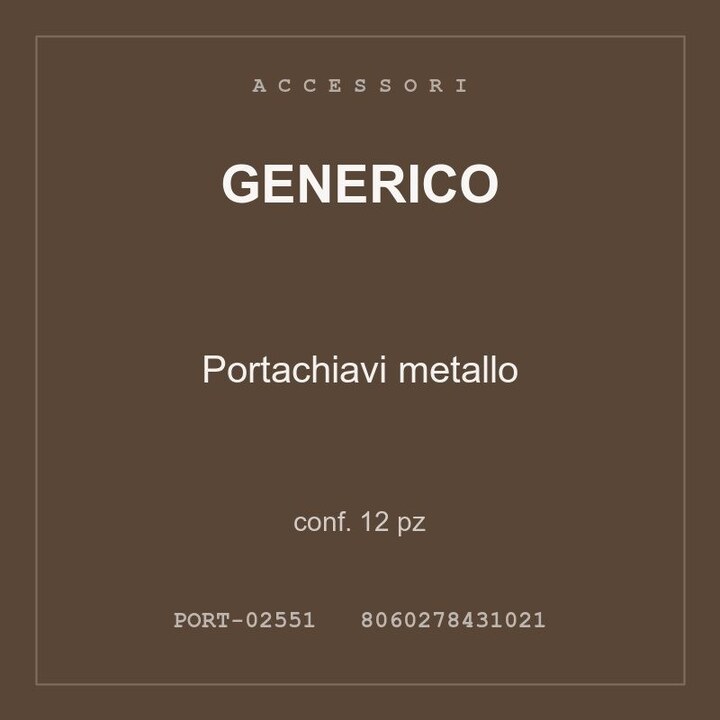 Generico Portachiavi metallo — conf. 6 pz