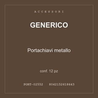 Generico Portachiavi metallo — conf. 25 pz