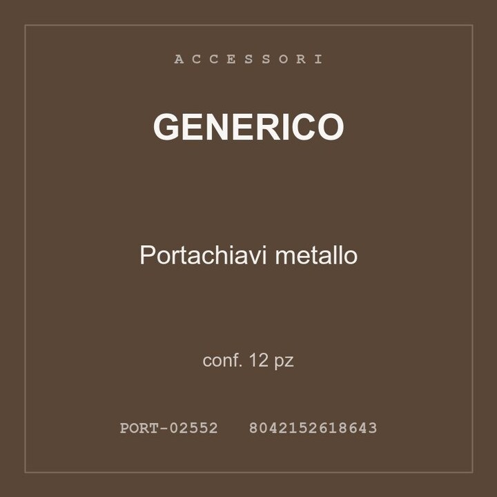 Generico Portachiavi metallo — conf. 25 pz