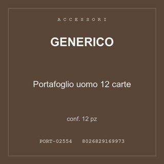 Generico Portafoglio uomo 12 carte — conf. 6 pz