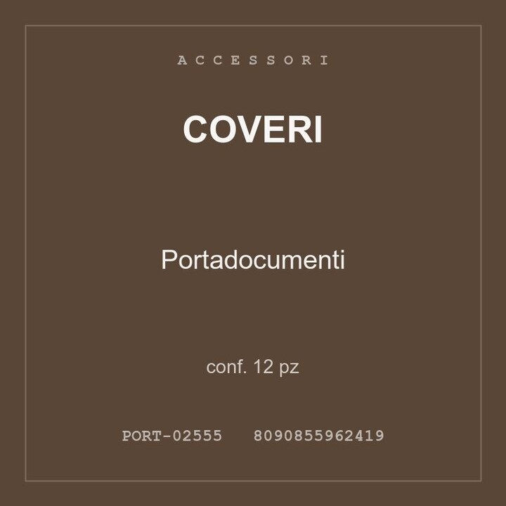 Coveri Portadocumenti — conf. 6 pz