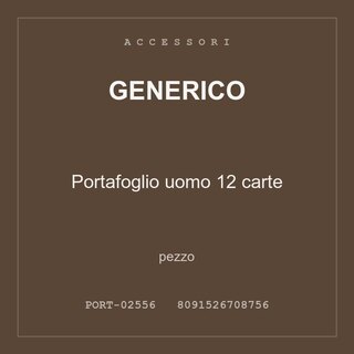 Generico Portafoglio uomo 12 carte — conf. 2 pz