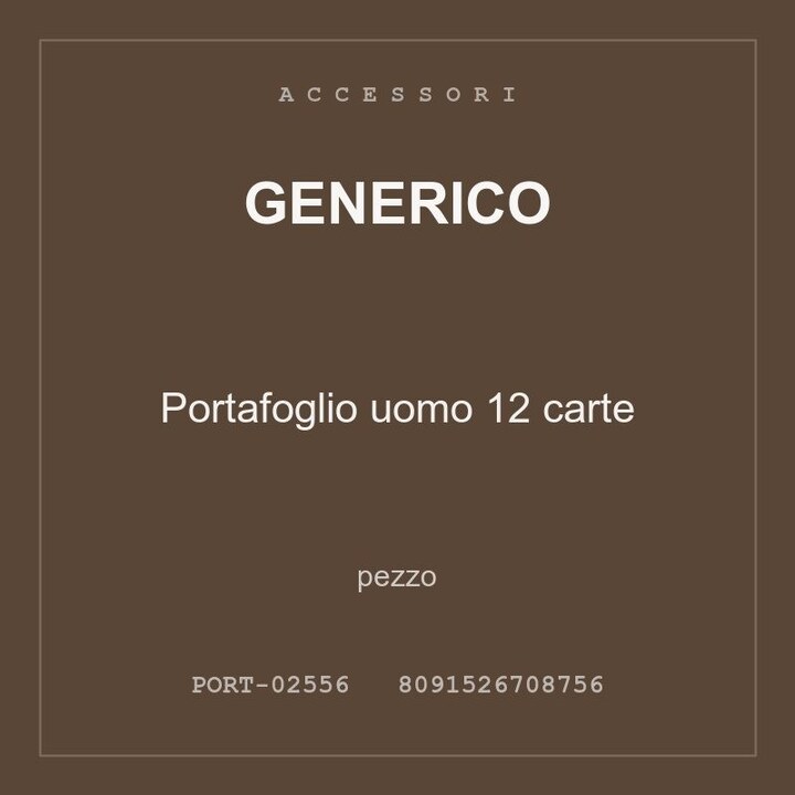 Generico Portafoglio uomo 12 carte — conf. 2 pz