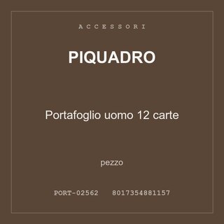 Piquadro Portafoglio uomo 12 carte — pezzo