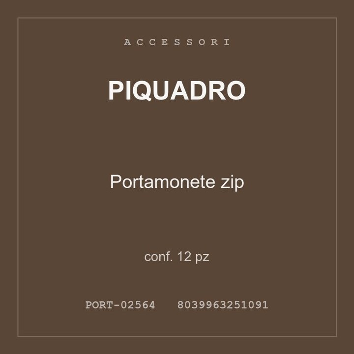 Piquadro Portamonete zip — conf. 6 pz