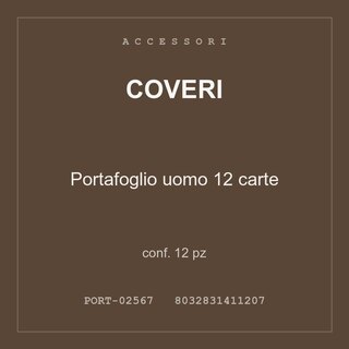 Coveri Portafoglio uomo 12 carte — conf. 35 pz