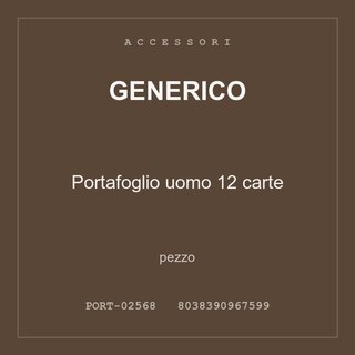 Generico Portafoglio uomo 12 carte — conf. 4 pz