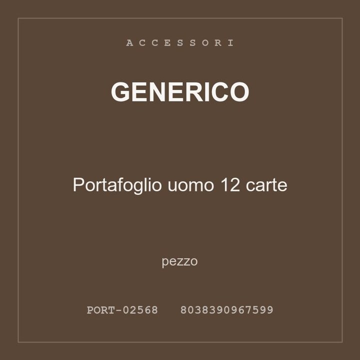 Generico Portafoglio uomo 12 carte — conf. 4 pz