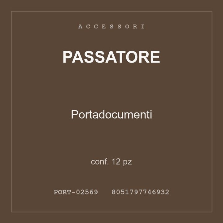 Passatore Portadocumenti — conf. 25 pz