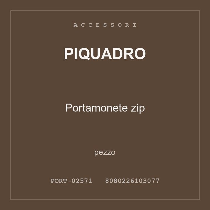 Piquadro Portamonete zip — pezzo