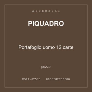 Piquadro Portafoglio uomo 12 carte — conf. 2 pz