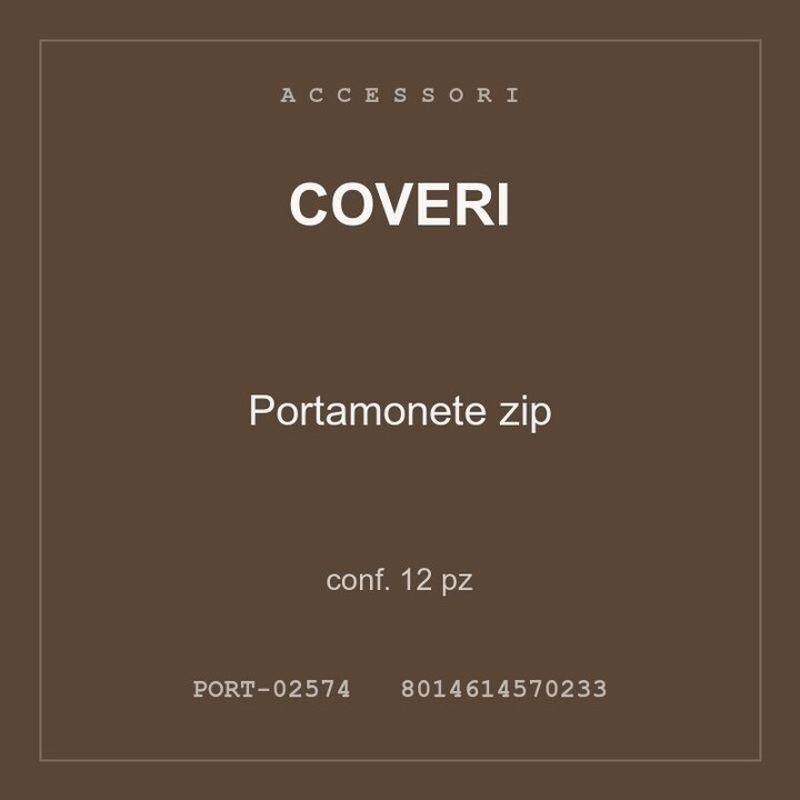 Coveri Portamonete zip — conf. 25 pz