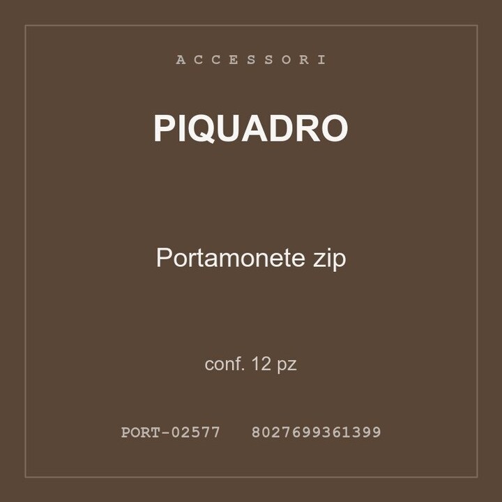 Piquadro Portamonete zip — conf. 25 pz