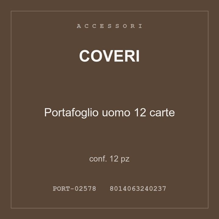 Coveri Portafoglio uomo 12 carte — conf. 3 pz