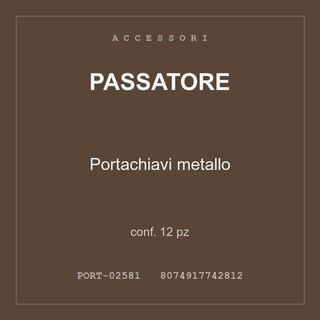 Passatore Portachiavi metallo — conf. 35 pz