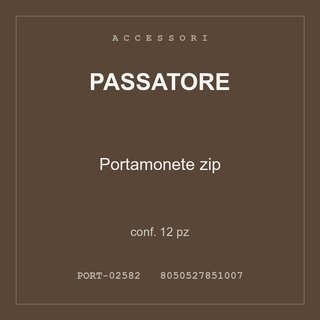 Passatore Portamonete zip — conf. 12 pz