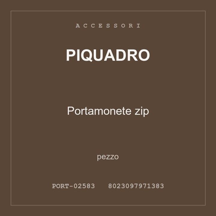 Piquadro Portamonete zip — conf. 2 pz