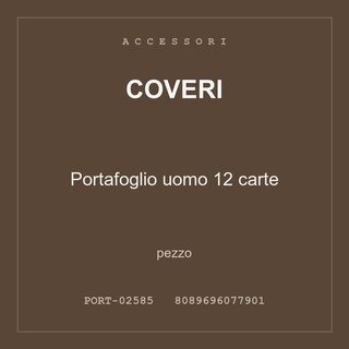 Coveri Portafoglio uomo 12 carte — conf. 4 pz