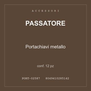 Passatore Portachiavi metallo — conf. 3 pz
