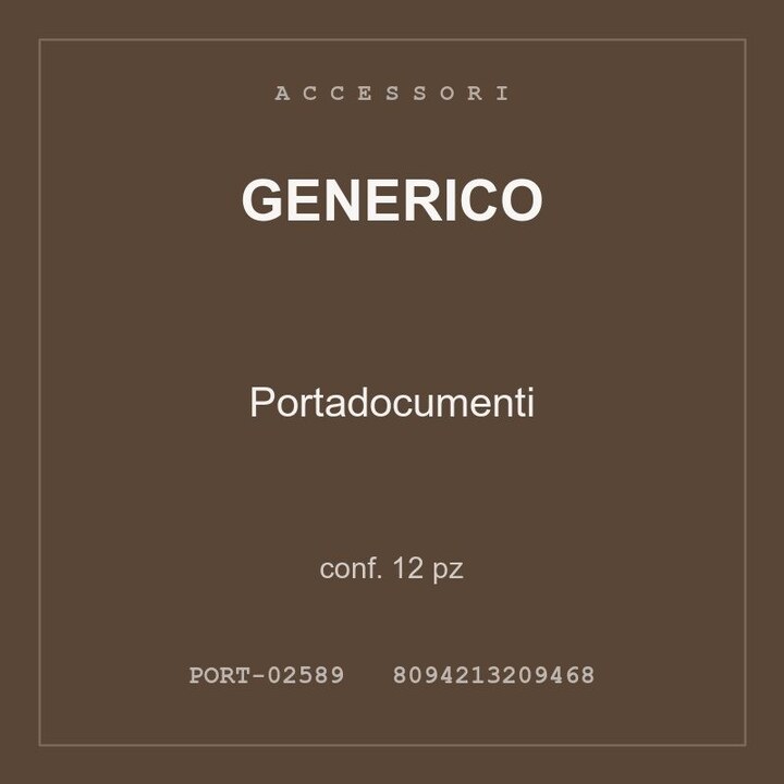 Generico Portadocumenti — conf. 25 pz