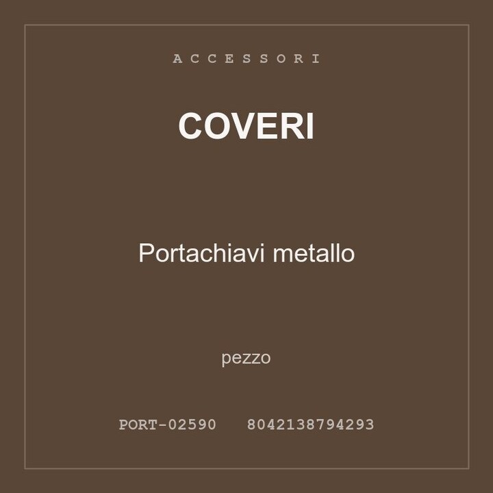 Coveri Portachiavi metallo — conf. 4 pz