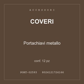 Coveri Portachiavi metallo — conf. 6 pz