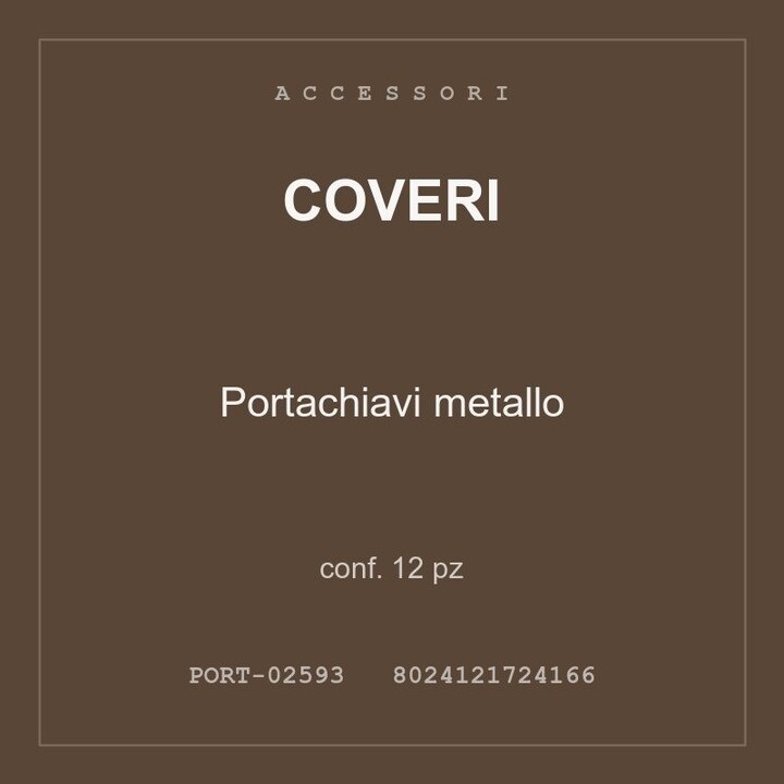 Coveri Portachiavi metallo — conf. 6 pz